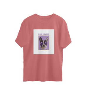 Hug Dealer Oversized Dirty Rose Unisex T-Shirt